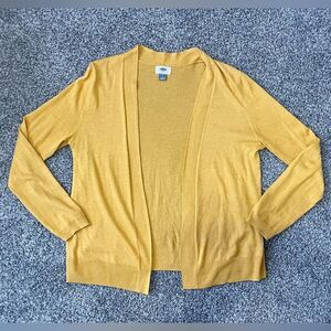 Size Medium womens Old Navy Mustard yellow lightweight Cardigan